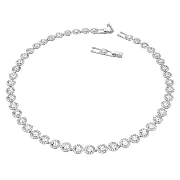 NEW SWAROVSKI women's una angelic tennis necklace in white - Picture 2 of 3